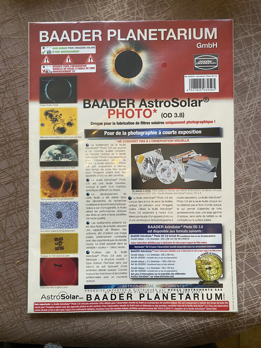 Baader Astrosolar OD3.8